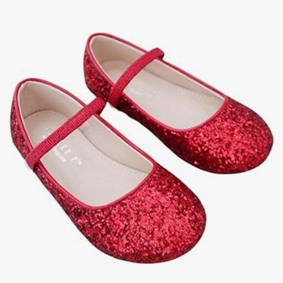 BRAND NEW CARTER'S GLITTER EMBROIDERY MARY JANE GIRL TODDLER FLAT R3 - Picture 1 of 11